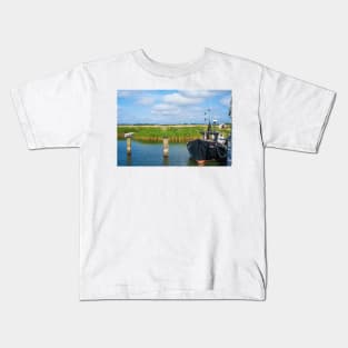 Boat, Gager, Ruegen, Mecklenburg-Western Pomerania, Germany Kids T-Shirt